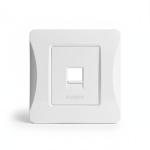 Kuwes 1-Port No-Screw Hole UK Face Plate