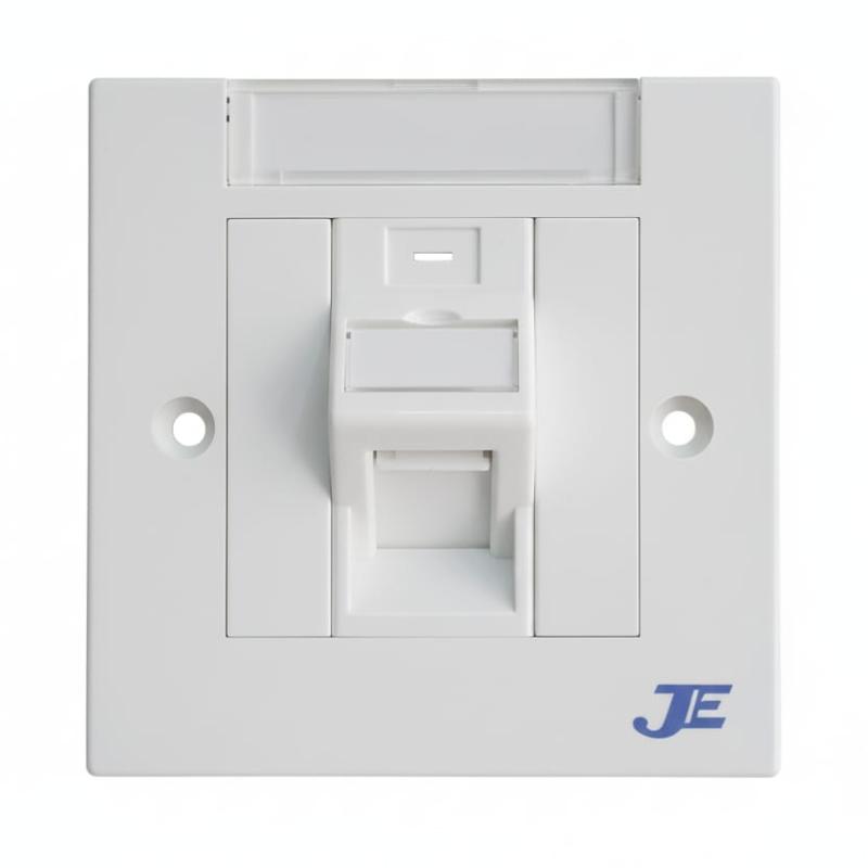 JE ANGULAR SINGLE PORT RJ45 FACE PLATE