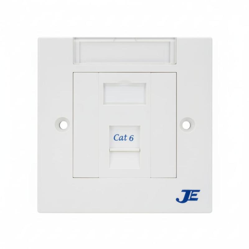 JE Single Port Cat6 Fixed Type Face Plate
