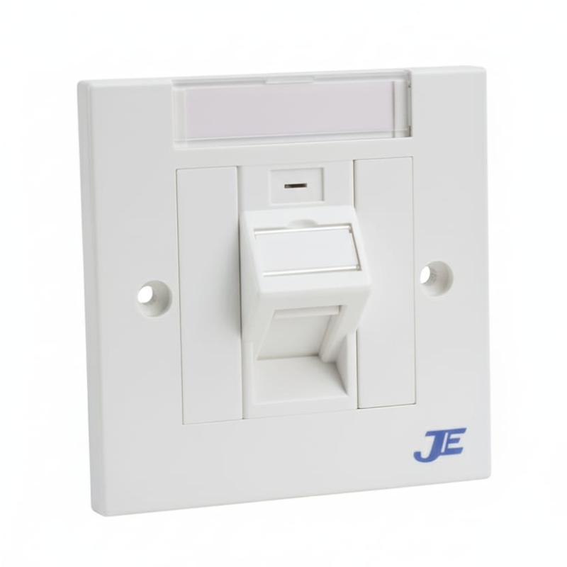 JE ANGULAR SINGLE PORT RJ45 FACE PLATE