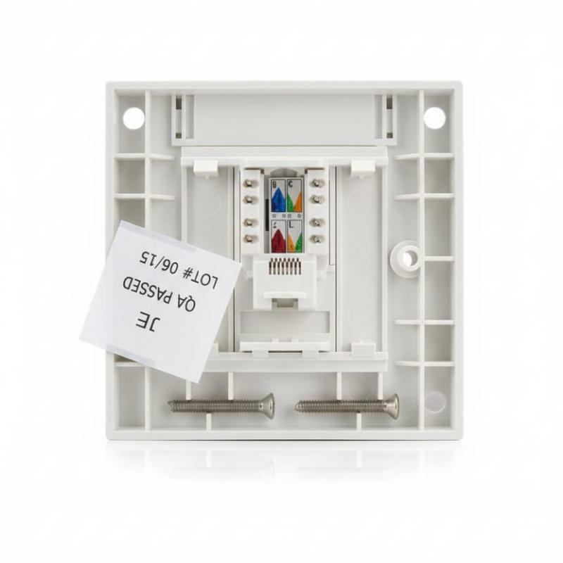 JE Single Port Cat6 Fixed Type Face Plate
