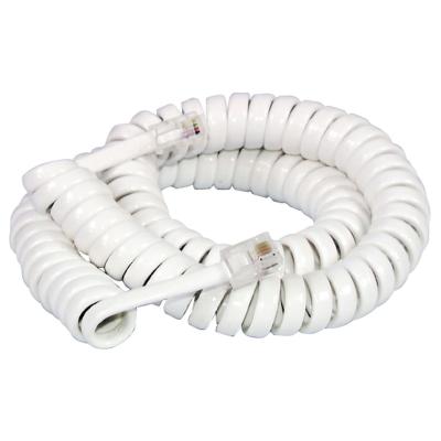 AMT RJ11 6P4C coiled telephone cord, coil length 1.4FT, stretchable up to 3.5M